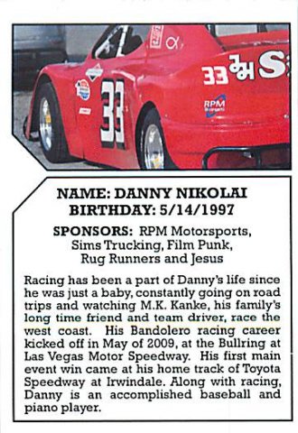 Danny Hero Card Back